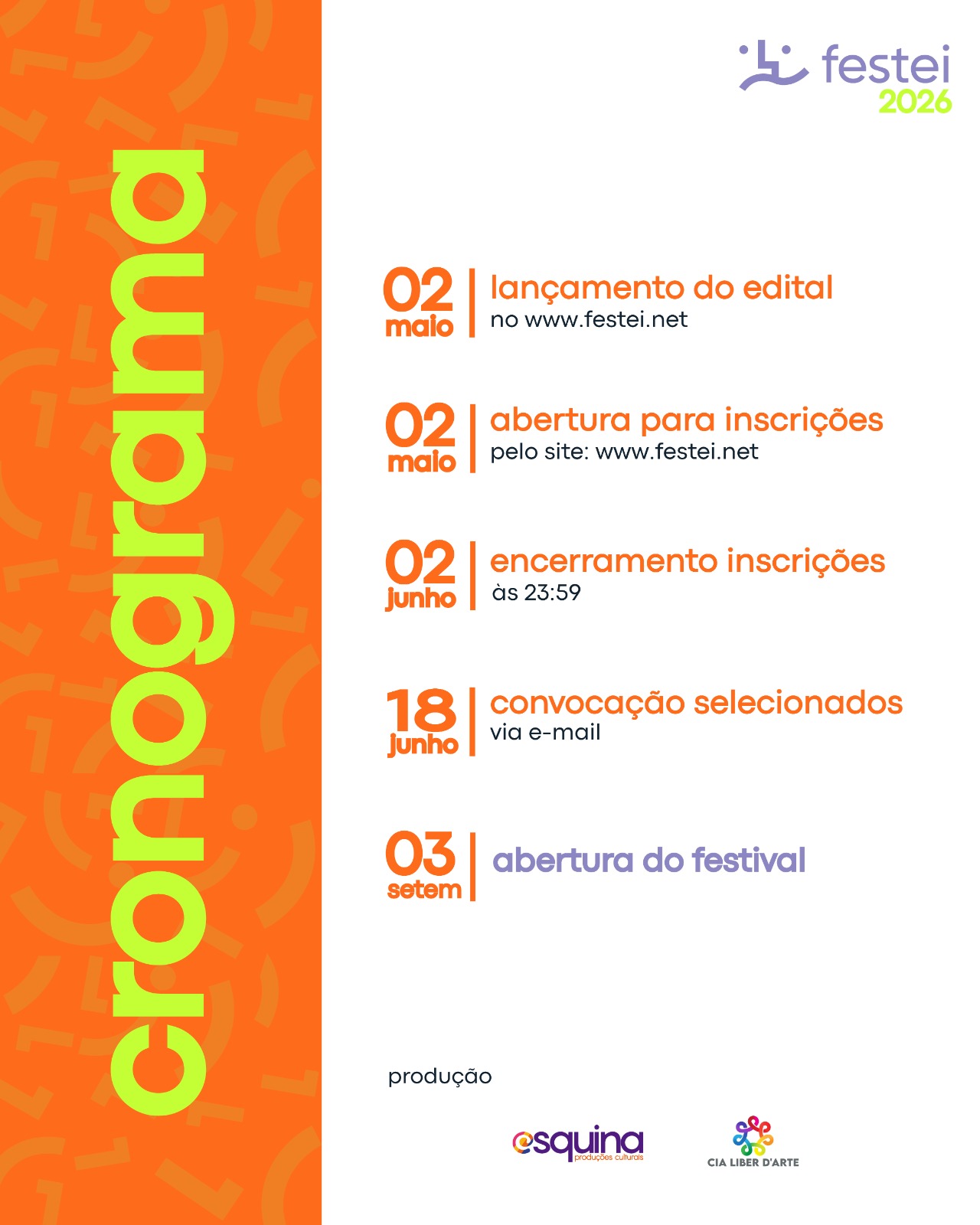 CRONOGRAMA FESTEI